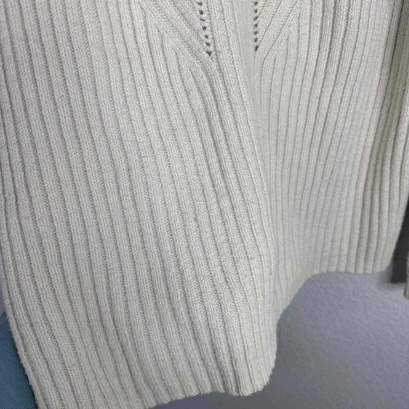 Sundance Sweater Womens Large Beige Ribbed Long Sleeve Turtleneck‎ Casual Boho - Picture 8 of 8
